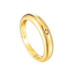 cz domed ring - seol gold