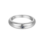 Sterling Silver Sapphire Star Domed Ring