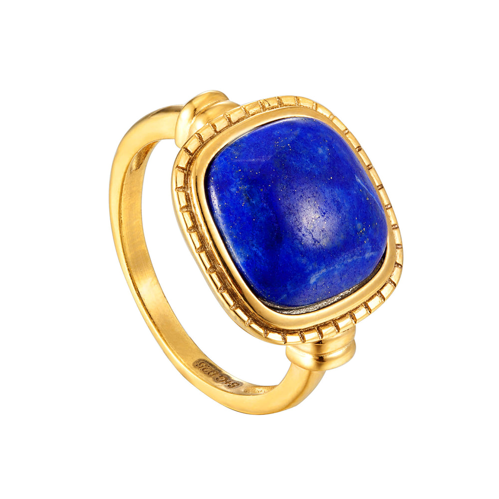 lapis lazuli gold ring - seolgold