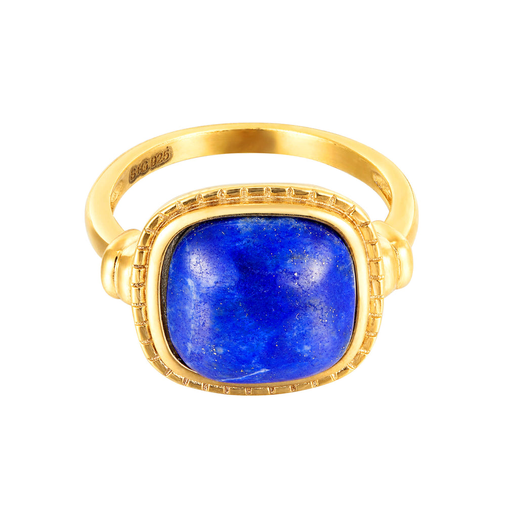 18ct Gold Vermeil Lapis Lazuli Ring