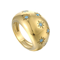 turquoise ring - seol gold