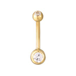 9ct Solid Gold CZ Belly Bar