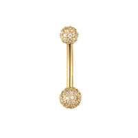 9ct gold belly bar - seol-gold
