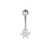 Silver - flower belly bar - seol-gold