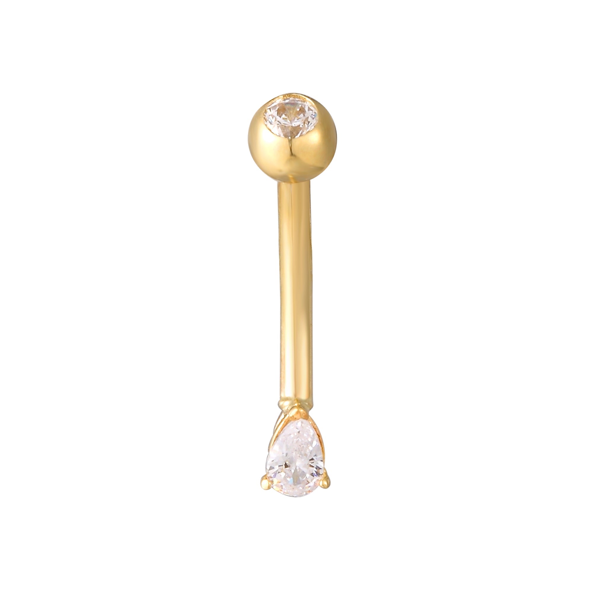 9ct belly bar - seol gold