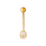 9ct Solid Scallop Belly Bar