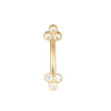 9ct solid gold cz belly bar -Seol Gold