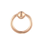 9ct Solid Rose Gold Tiny Captive Bead Hoop