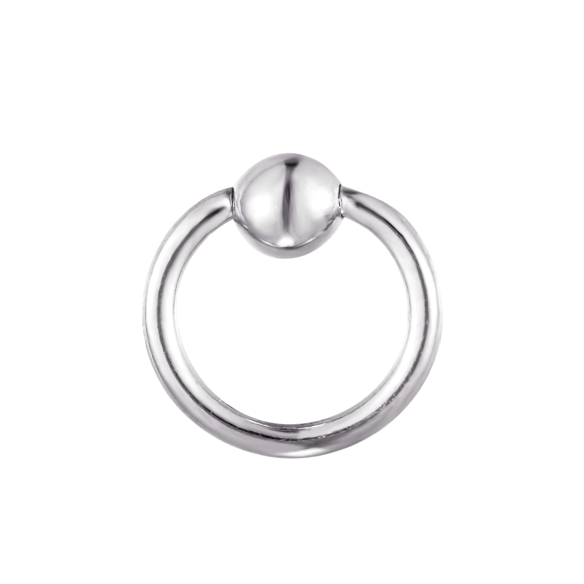 9ct Solid White Gold - cartilage hoop - seolgold