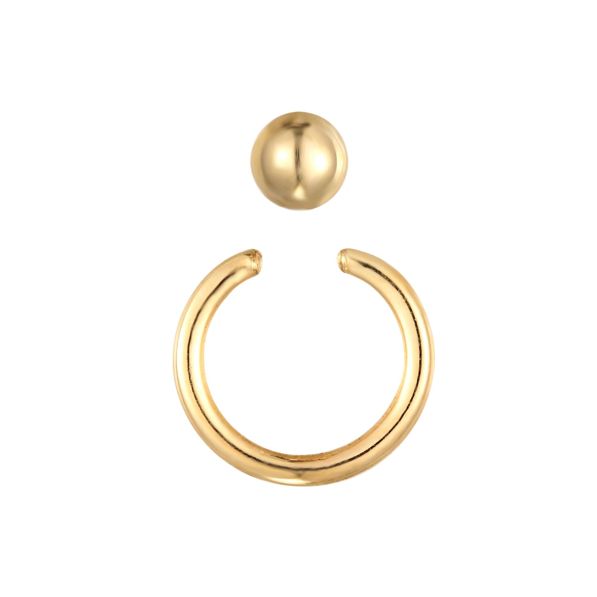 9ct rose gold - cartilage earring - seolgold