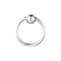 Sterling Silver Tiny Captive Bead Hoop - seolgold