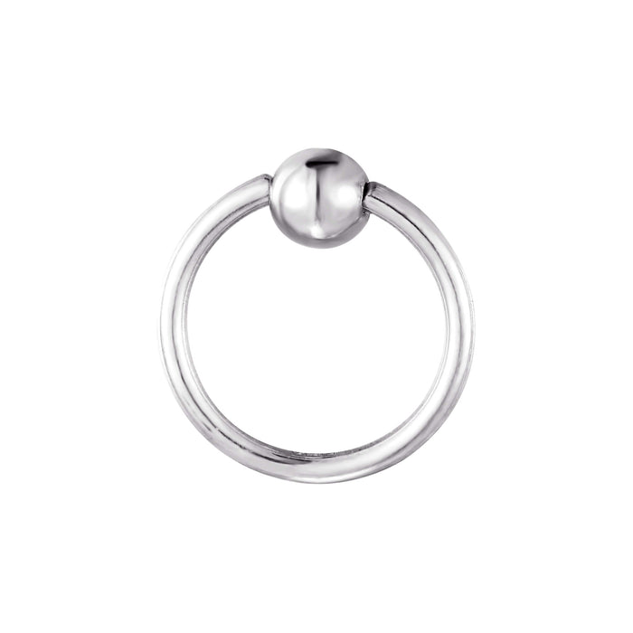 Sterling Silver Tiny Captive Bead Hoop - seolgold
