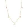 gold cubic zirconia necklace - seol-gold