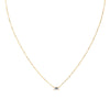 9ct Solid Gold Baguette CZ Necklace - seol gold