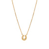 9ct Solid Gold CZ Horseshoe Necklace - seolgold