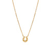 9ct Solid Gold CZ Horseshoe Necklace - seolgold