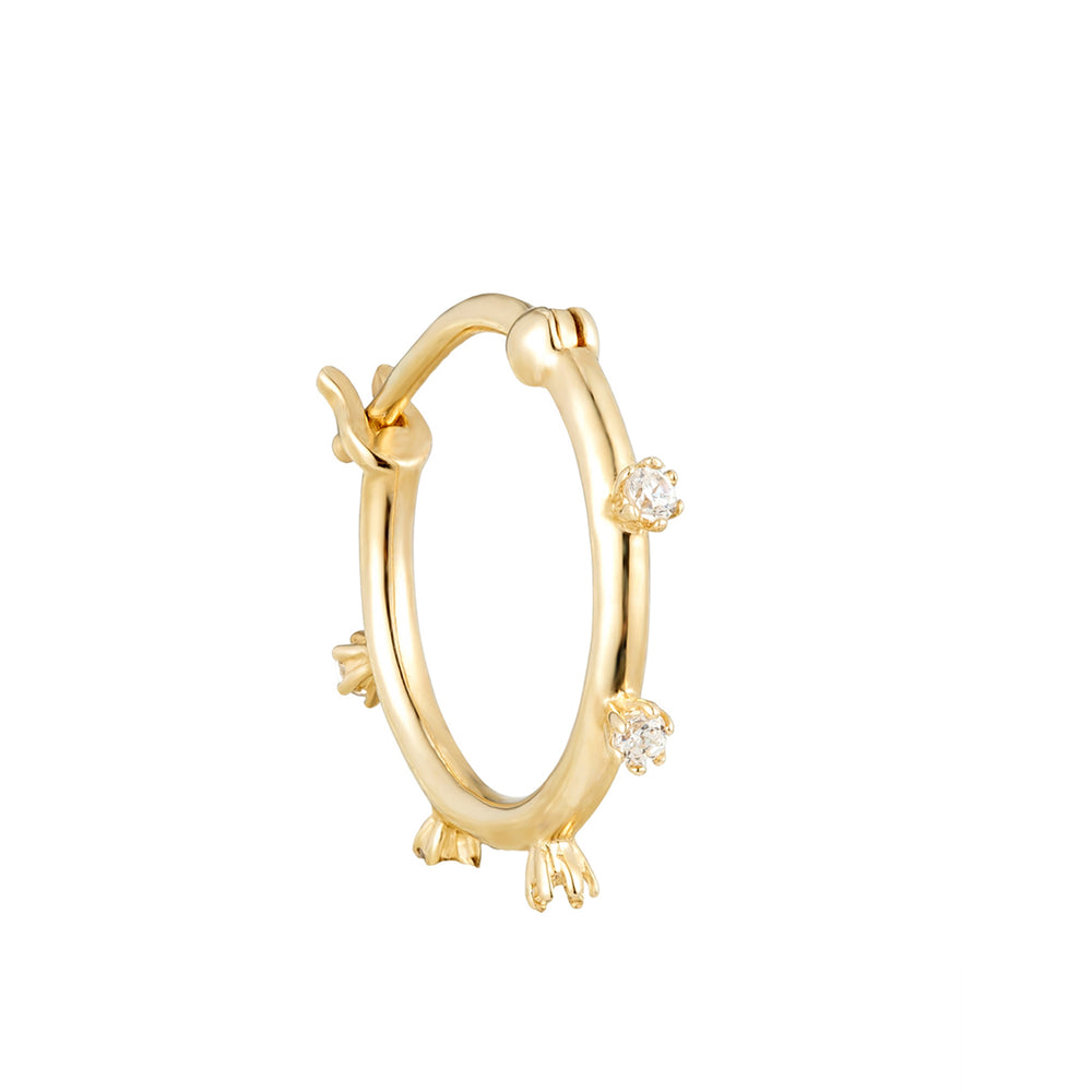 Seol Gold - 9ct Solid Gold CZ Hoops