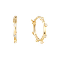 Seol Gold - 9ct Solid Gold CZ Hoops