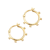Seol Gold - 9ct Solid Gold CZ Hoops