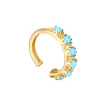 9ct Solid Gold Turquoise Cuff Earring