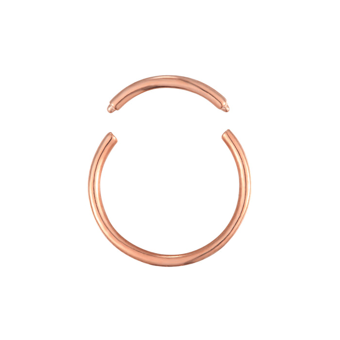 9ct Solid Rose Gold Segment Hoop Earring - Seolgold