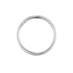 9ct Solid White Gold Segment Hoop Earring