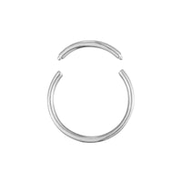 white gold - Sterling Silver Segment Hoop Earring - seolgold