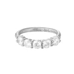 9ct Solid White Gold CZ Open Cartilage Hoop
