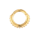 9ct Solid Gold Tiny CZ Segmented Hoop