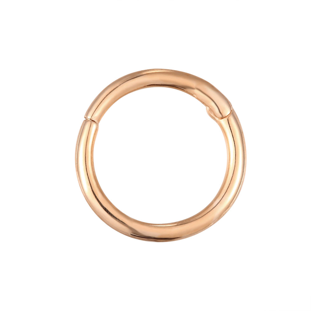 9ct Solid Rose Gold Tiny Segmented Hoop