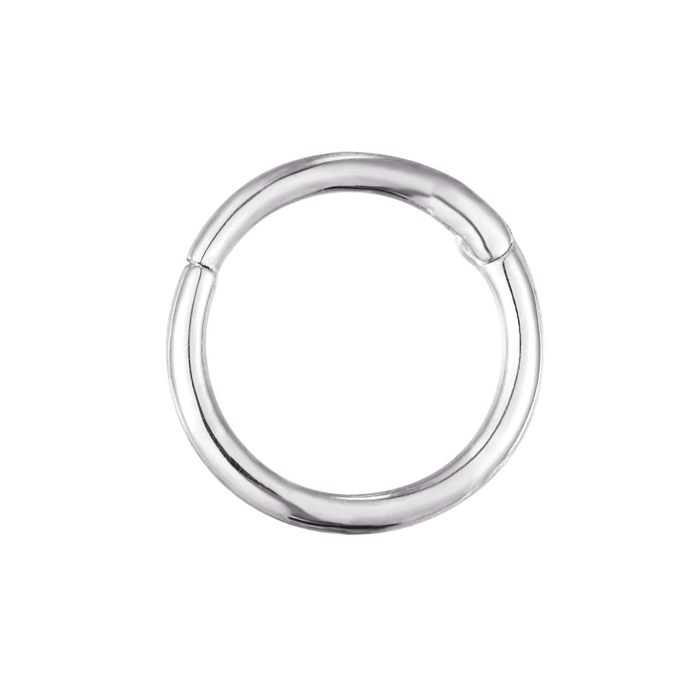 9ct Solid White Gold Tiny Segmented Hoop