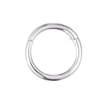 9ct Solid White Gold Tiny Segmented Hoop