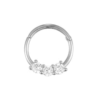 9ct white gold - cartilage earring- seolgold