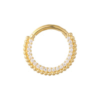 segmented hoop -seol gold