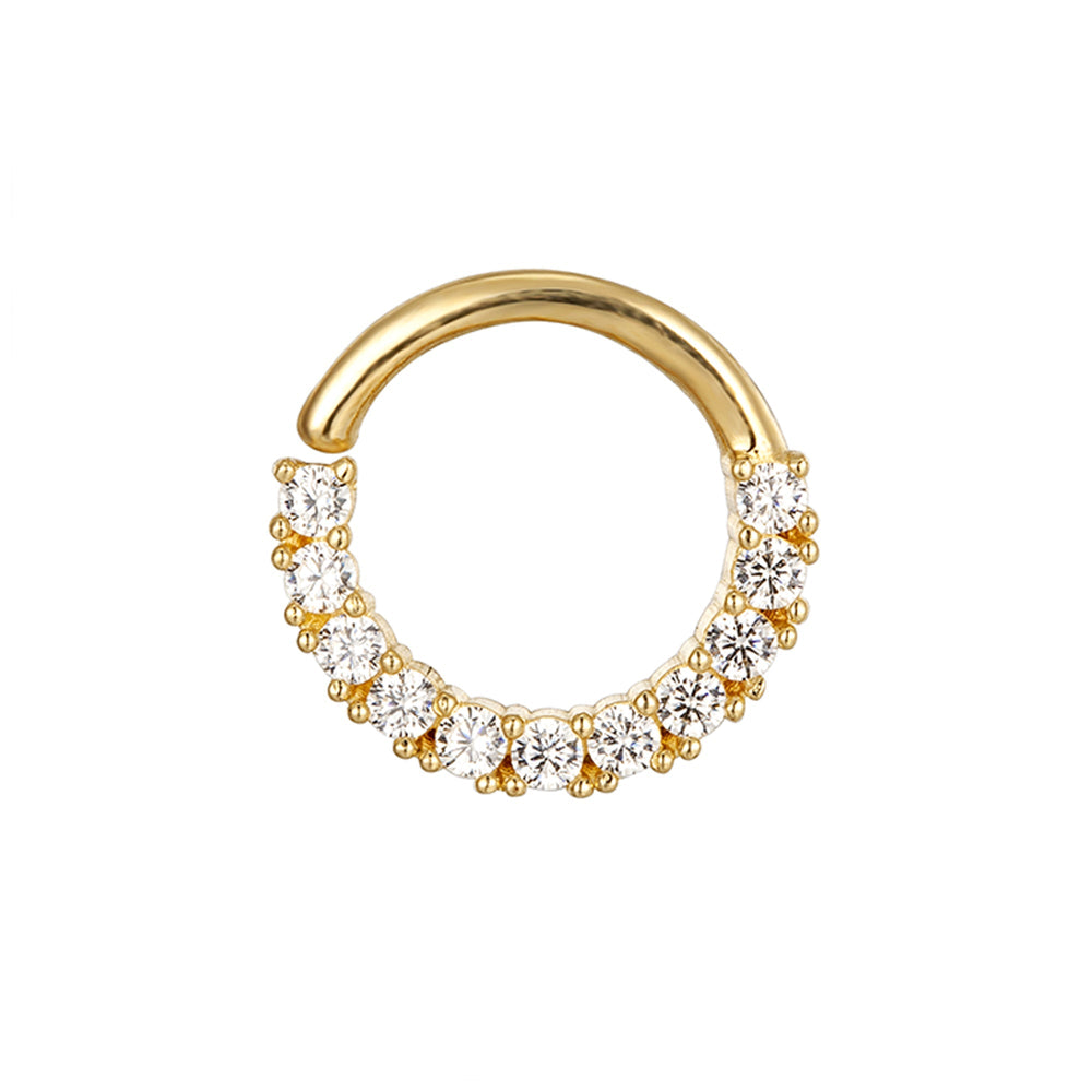 9ct Solid Gold clicker hoop - seol gold