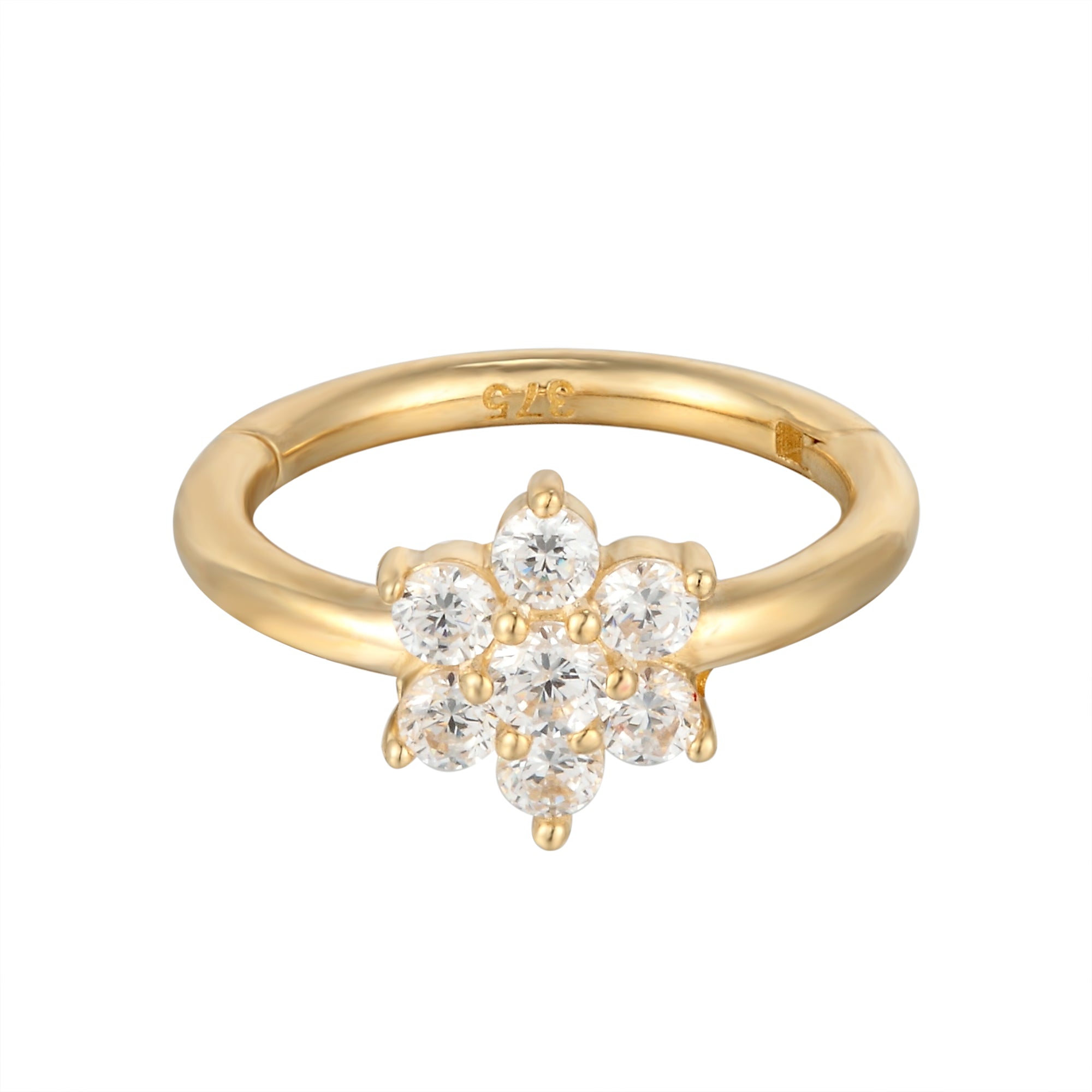 9ct Solid Gold Clicker Hoop - seol gold