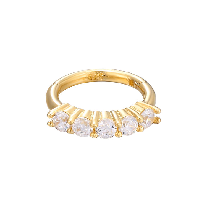 9ct Solid Gold Clicker Hoop - seol gold