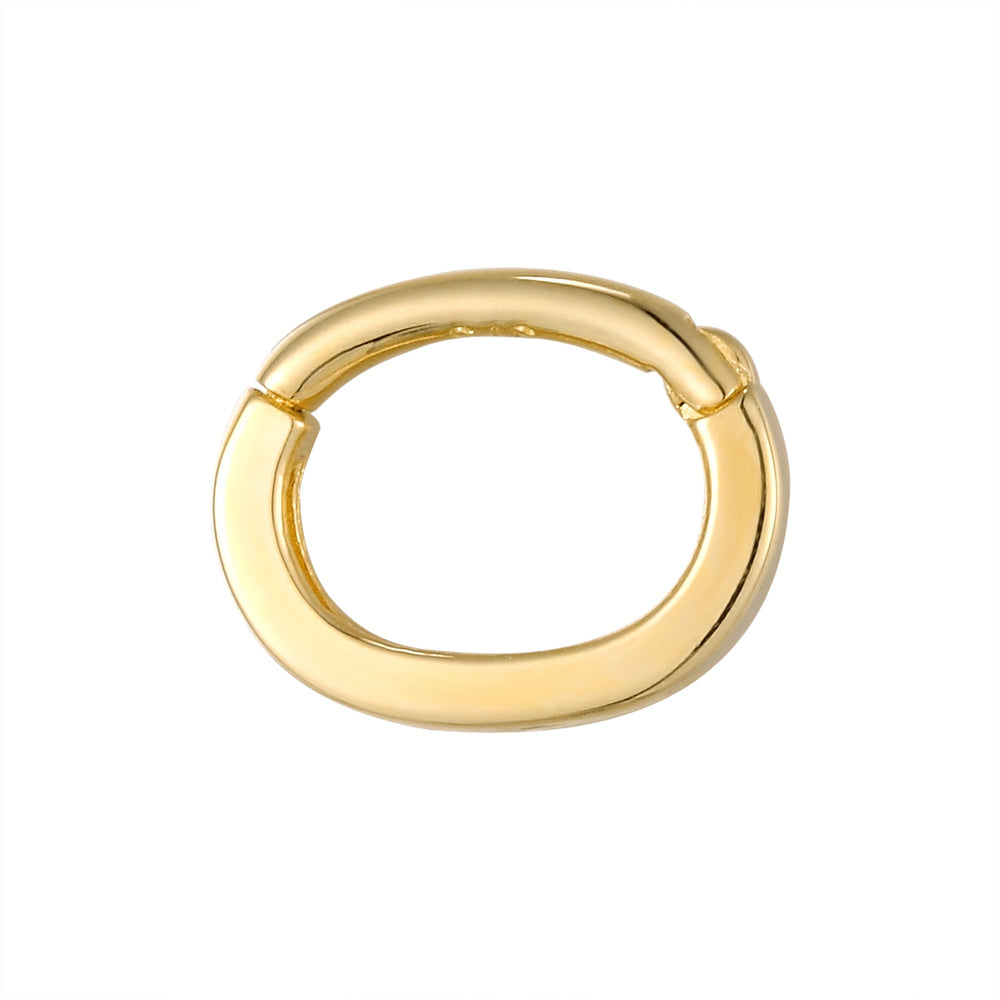 9ct Solid Gold Oval Clicker Hoop