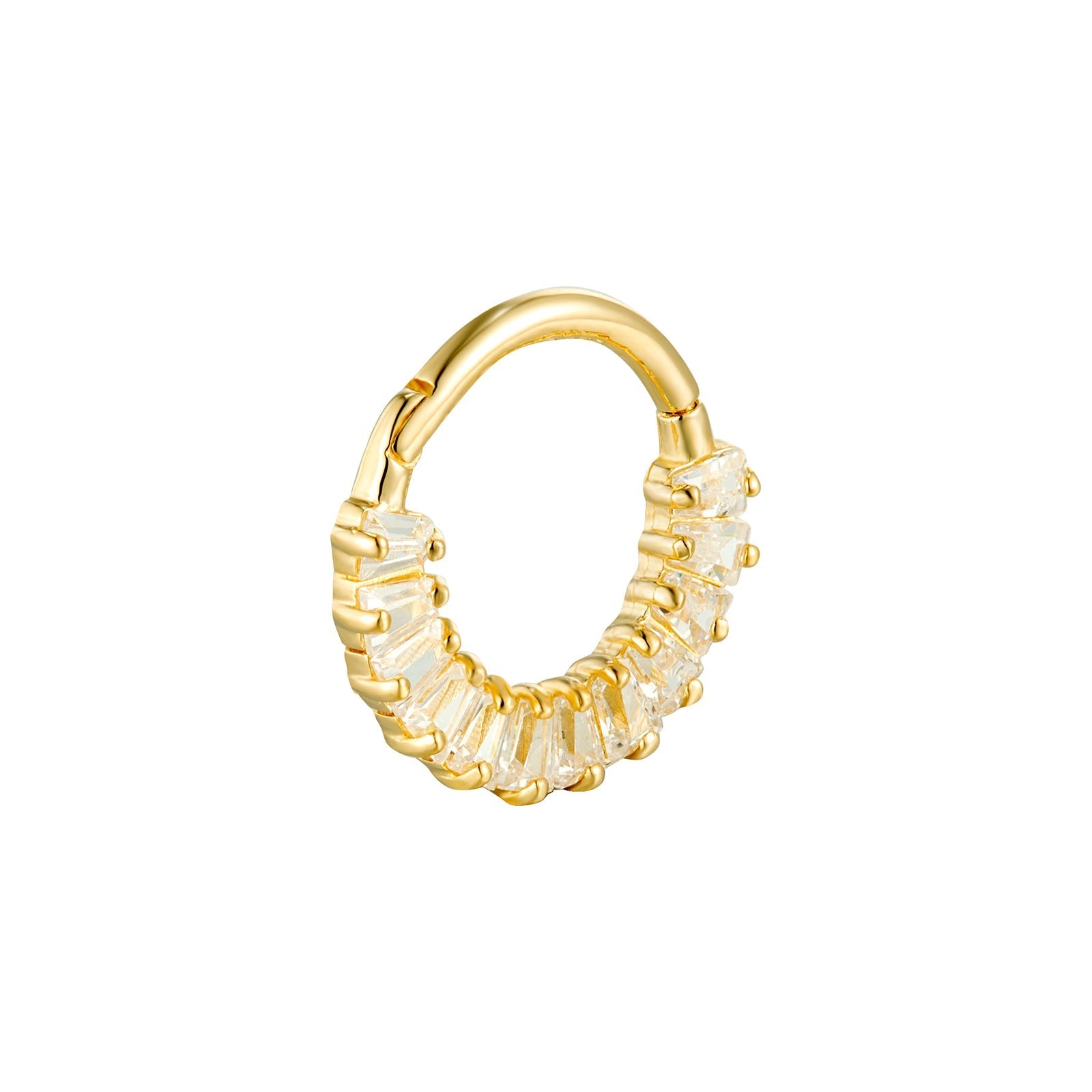 9ct Solid Gold - Clicker Hoop - seolgold