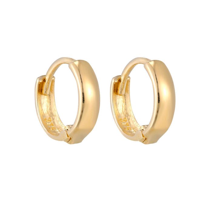 9ct Yellow Gold Tiny Huggie Hoops - seol-gold