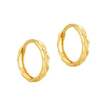 18ct Gold Vermeil Faceted Hoops