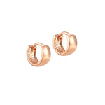 9ct Solid Rose Gold Tiny Wide Huggies