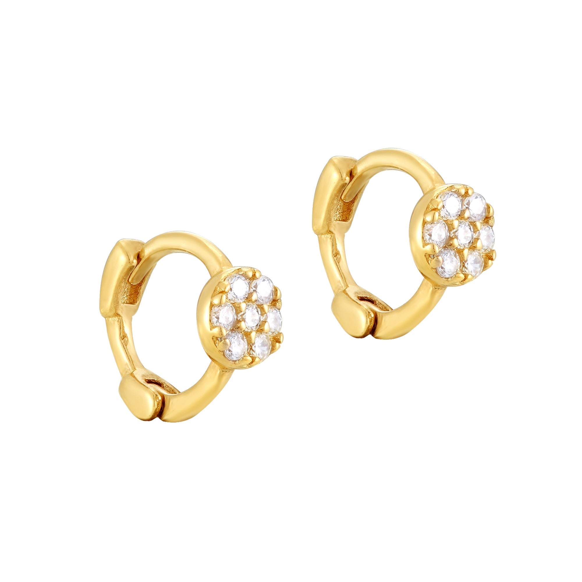9ct gold tiny cartilage hoops - seolgold
