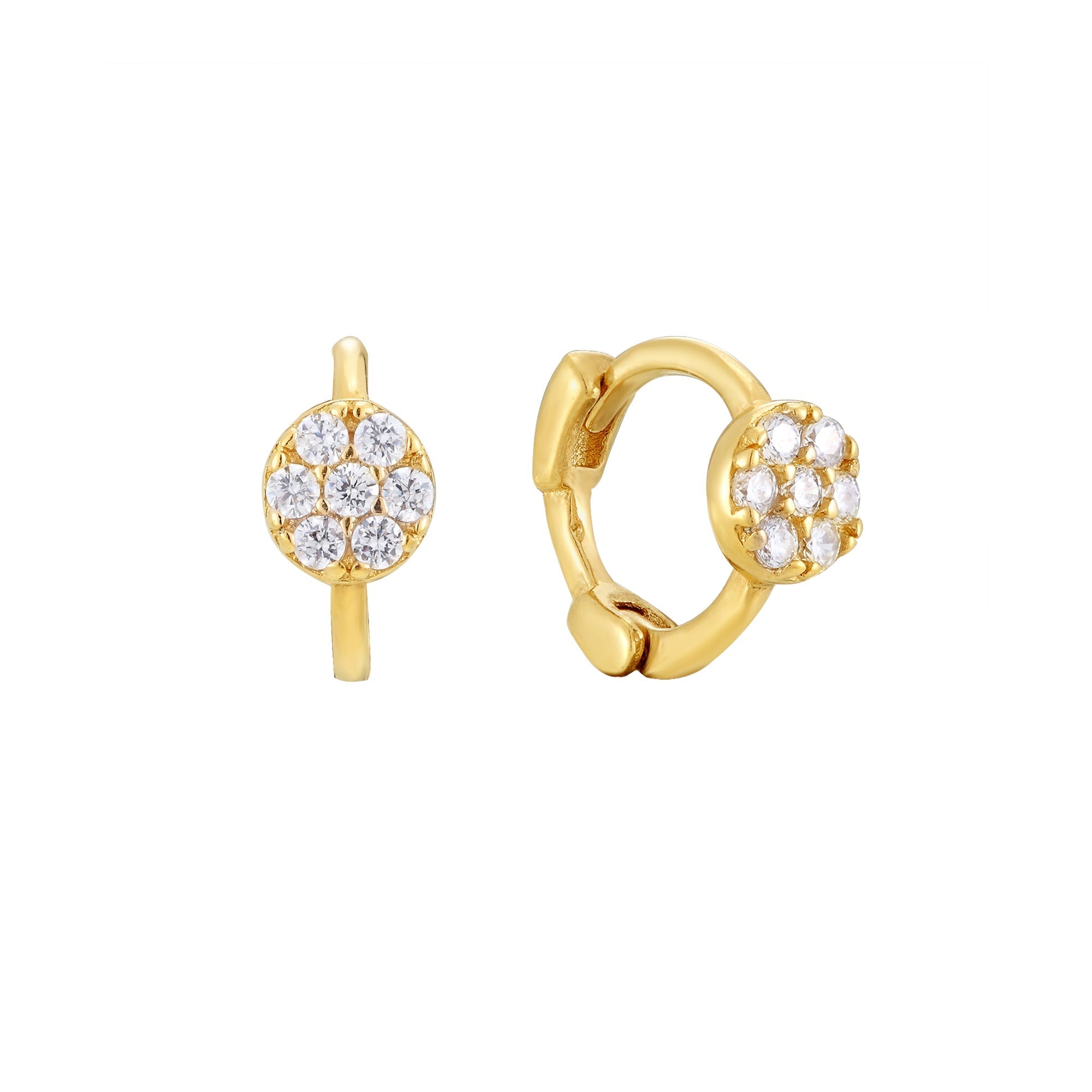 cubic zirconia earrings - seol-gold