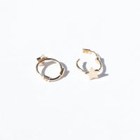 Huggie hoop earrings - seol-gold