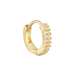 cubic zirconia hoop earrings - seol-gold