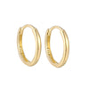 9ct Yellow Gold Plain Huggie Earrings - seol-gold