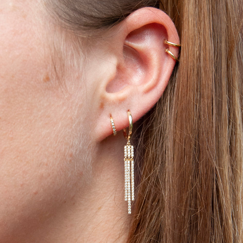 9ct Solid Gold huggie hoop earrings - seol-gold