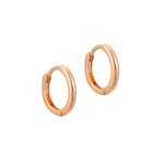 9ct Solid Rose Gold Tiny Huggie Earrings
