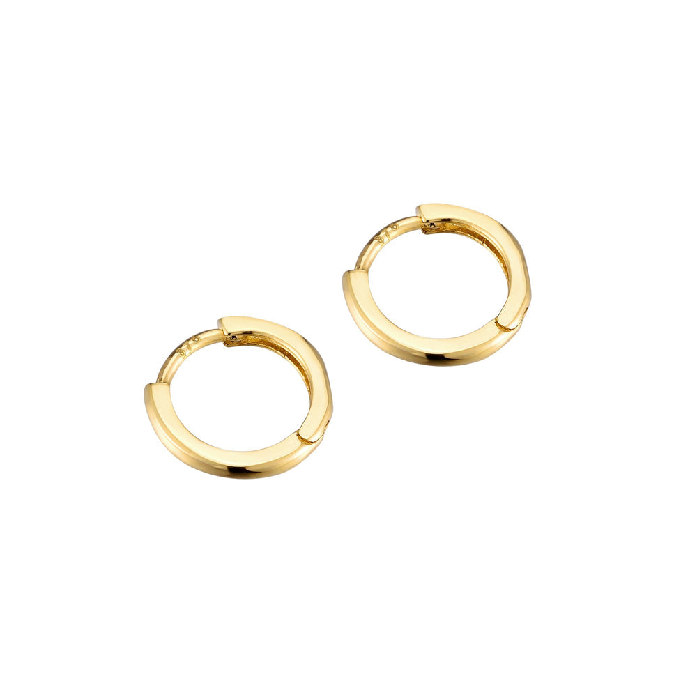 9ct gold tiny cartilage hoops - seolgold